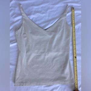 Y2k Mossimo light tan vneck lined cropped cami